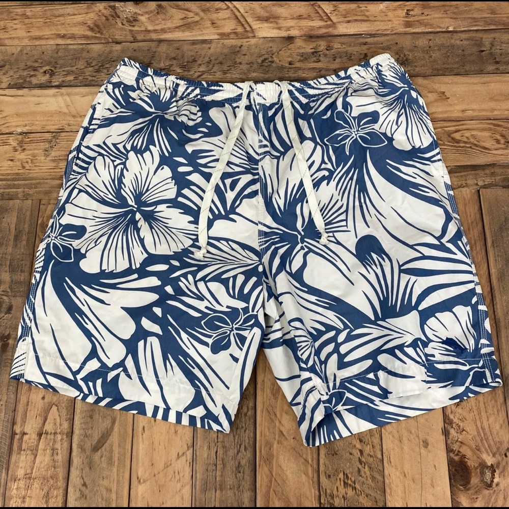 Tommy Bahama Swim Trunks Mens 1XB Blue Hibiscus